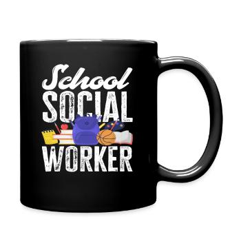 Schulsozialarbeiter: Wertvolle Unterstützung für - Tasse einfarbig - Schwarz - Rechts