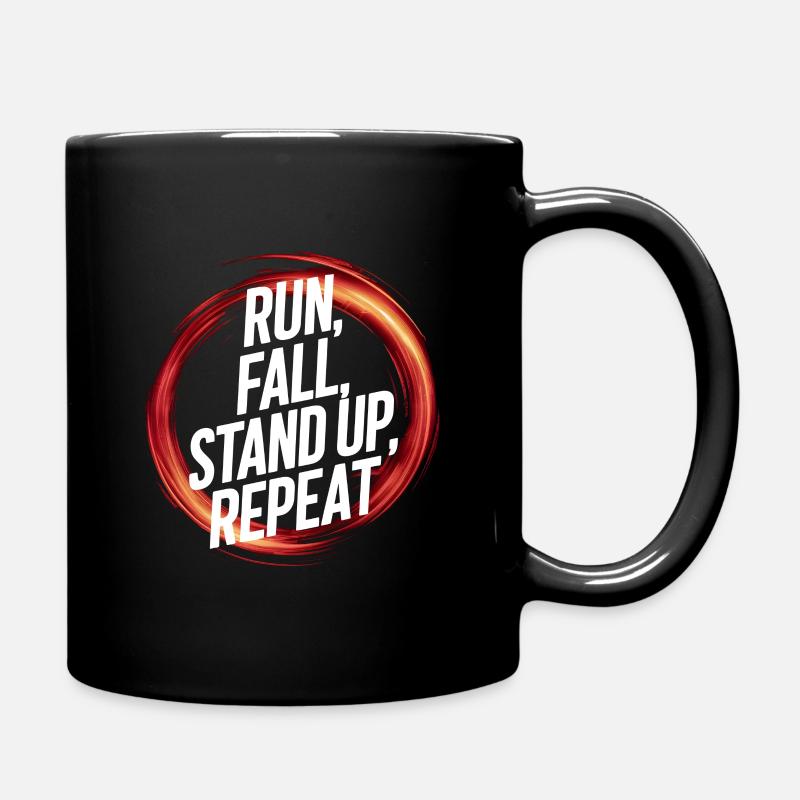 courir tomber debout répéter - Mug uni - noir