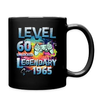 Level 60 Unlocked since 1982 Birthday - Full Colour Mug - black - Right