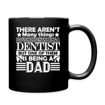 Dentist Love Being A Dentist Dad - Full Colour Mug - black - Right