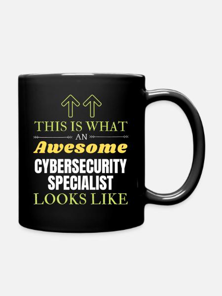 Das ist das, was ein großartiger Cybersicherheitsspezialist L - Tasse einfarbig - Schwarz