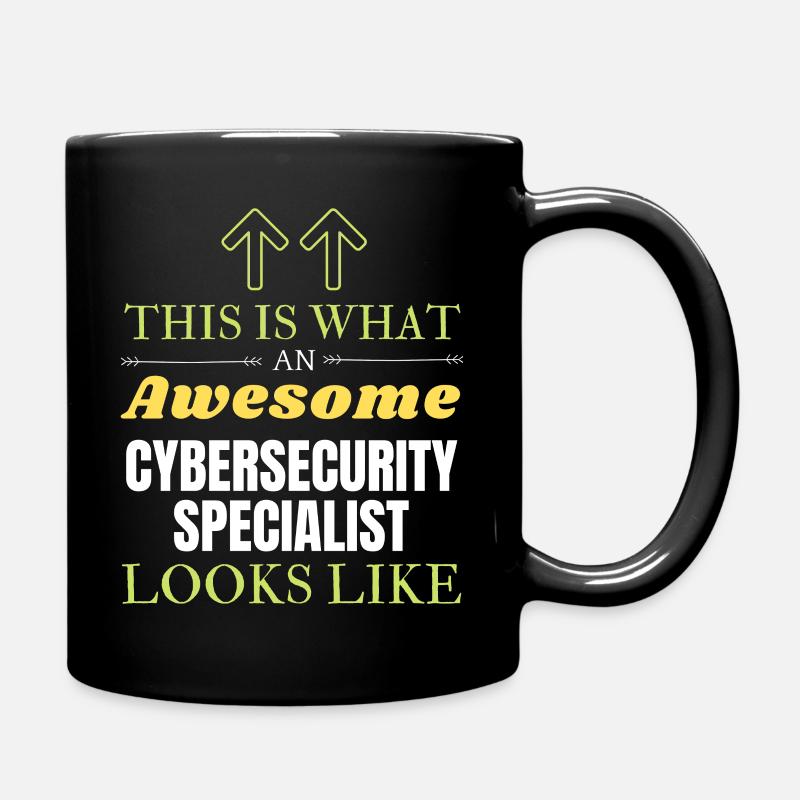 Das ist das, was ein großartiger Cybersicherheitsspezialist L - Tasse einfarbig - Schwarz