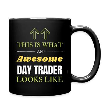 So sieht ein großartiger Daytrader aus - Tasse einfarbig - Schwarz - Rechts