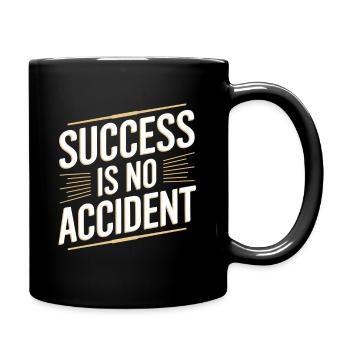 Success is no accident - Full Colour Mug - black - Right