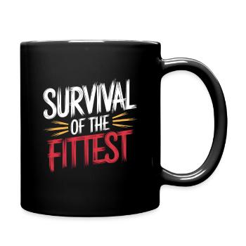 Survival of the fittest - Full Colour Mug - black - Right