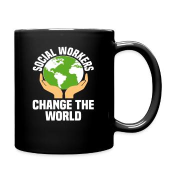 Social workers change the world - Full Colour Mug - black - Right