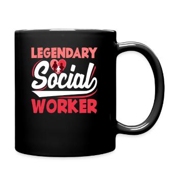 Legendary social worker - Full Colour Mug - black - Right