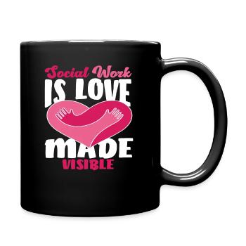 Social work is love visible - Full Colour Mug - black - Right