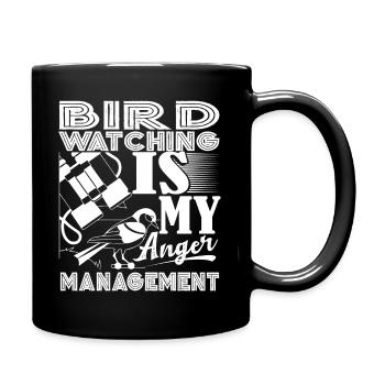 Birdwatching Is My Anger Management - Full Colour Mug - black - Right