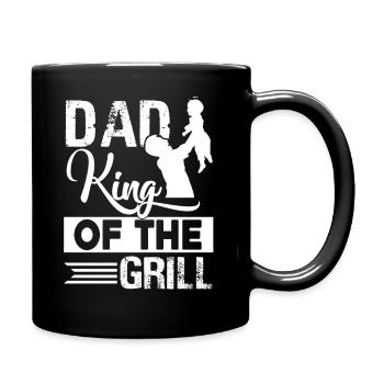 Father's Day Dad King Of Grill - Full Colour Mug - black - Right