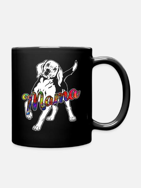 Beagle Beagle Mama - Full Colour Mug - black
