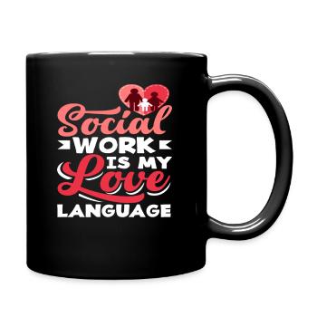 Social work is my love language - Full Colour Mug - black - Right