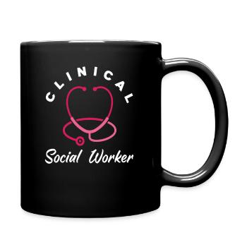 Clinical Social Worker - Full Colour Mug - black - Right