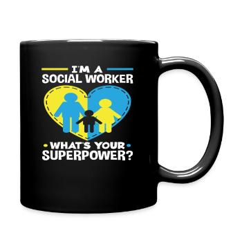 Je suis travailleur social, quel est le vôtre - Mug uni - noir - Droite