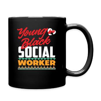 Young Black Social Workers - Full Colour Mug - black - Right