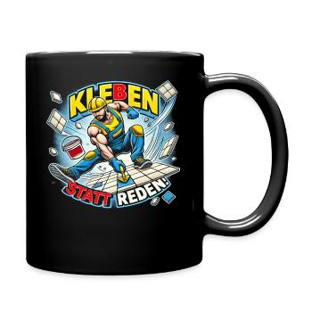 Coller au lieu de parler - Mug uni - noir - Droite