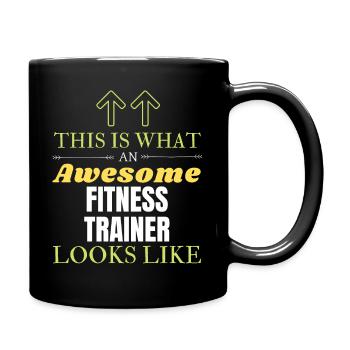This is What an Awesome Fitness Trainer Looks Like - Full Colour Mug - black - Right