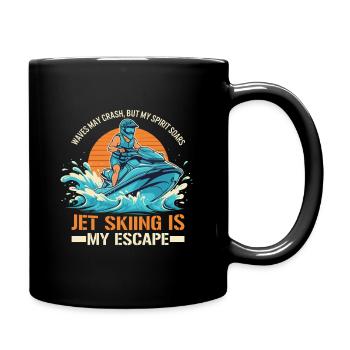 Les vagues peuvent s’écraser, mais mon s’envole - Jet Skiing - Mug uni - noir - Droite