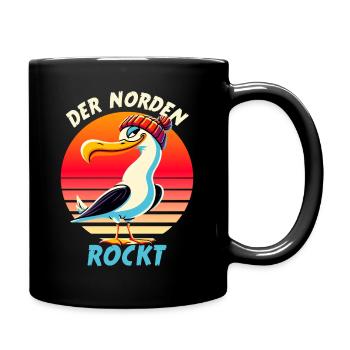 Der Norden rockt Hamburg Nordsee Norddeutsch Moin - Full Colour Mug - black - Right