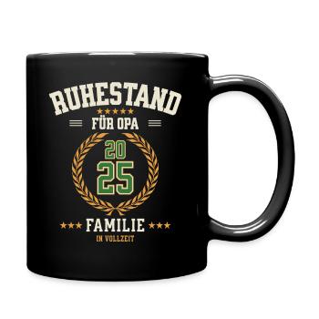 Retraite Papy 2025 Idée cadeau Famille - Mug uni - noir - Droite