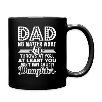 Father's Day Love Dad No Matter What - Full Colour Mug - black - Right