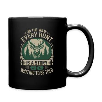 Dans la nature, chaque chasse est une histoire qui attend d’être - Mug uni - noir - Droite