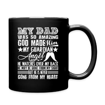 Father's Day God Made Dad An Angel - Full Colour Mug - black - Right