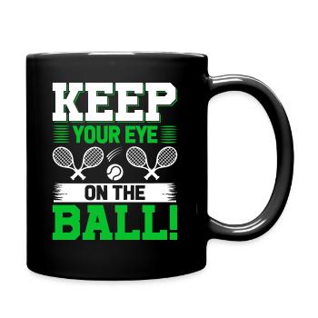 Gardez un œil sur la balle ! - Mug uni - noir - Droite