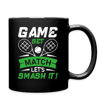 Jeu, set, match - Écrasons-le ! - Mug uni - noir - Droite