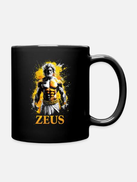 Zeus God greek mythology - Full Colour Mug - black