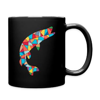 Hecht Angeln Hechtangeln Hechte Fischen Angler - Tasse einfarbig - Schwarz - Rechts