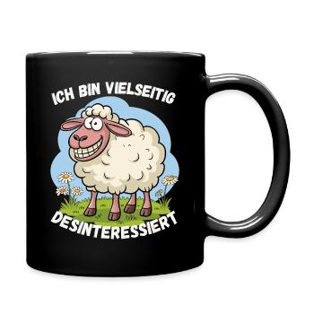 Hamburg Sheep North German Cool Colleague Fun Funny - Full Colour Mug - black - Right