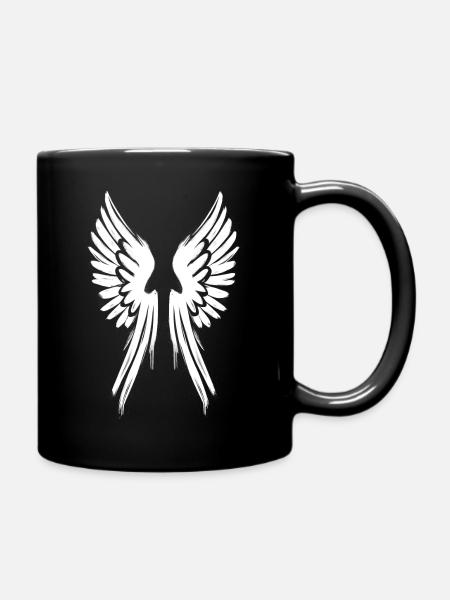 Engelsflügel Engelsflügel - Tasse einfarbig - Schwarz