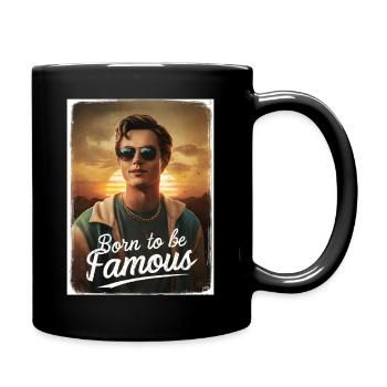 Born to be famous boy Sunrise cool Sunglasses - Full Colour Mug - black - Right