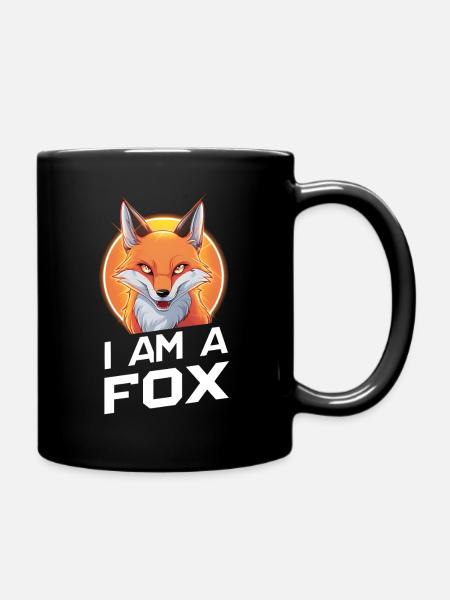 Ich bin ein Fuchs - Tasse einfarbig - Schwarz