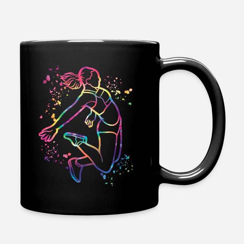 Weitspringer Weitspringen Kinder Weitsprung - Tasse einfarbig - Schwarz