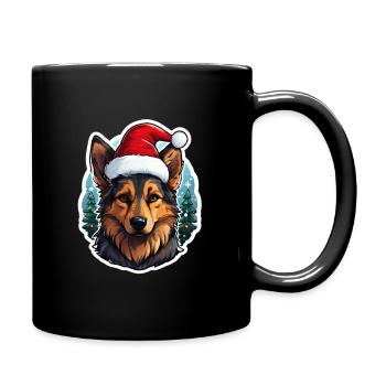 Chien de berger - Mug uni - noir - Droite