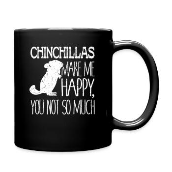 Chinchillas Make Me Happy You Not So Much Love Gif - Full Colour Mug - black - Right