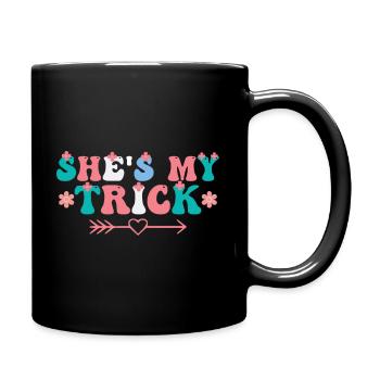 She is My Trick – Halloween - Full Colour Mug - black - Right