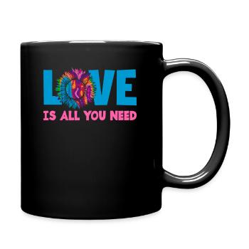 L’amour est tout ce dont vous avez besoin Coloré - Mug uni - noir - Droite
