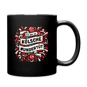 Karneval Köln Kölsch Rut Wiess Kölner Kölnerin Fun - Full Colour Mug - black - Right