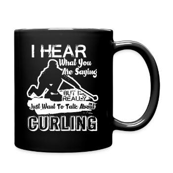 Curling Talk About Curling - Full Colour Mug - black - Right