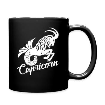 Capricorn Sign Of Zodiac Horoscope - Full Colour Mug - black - Right