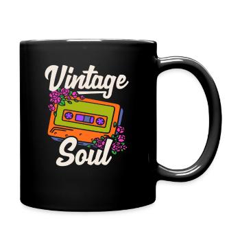 Vintage Hippie Cassette 70's Soul Floral Hippie - Mug uni - noir - Droite