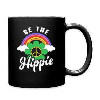 Être le Hippie Signe de Paix Arc-en-ciel Hippie - Mug uni - noir - Droite