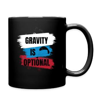 Gravity Is Optional – Paragliding Freedom - Full Colour Mug - black - Right
