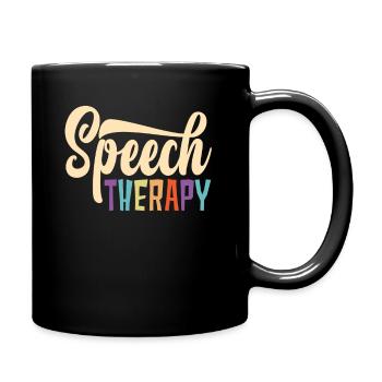 Speech Therapy Bunte Buchstaben - Tasse einfarbig - Schwarz - Rechts