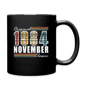 Born November 1984 Anniversary November 1984 - Full Colour Mug - black - Right