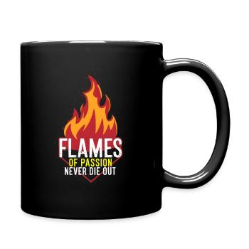 Flames of passion never die out Fire Burn - Full Colour Mug - black - Right
