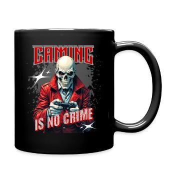 Gaming Ist Kein Verbrechen – Gamer Statement für - Tasse einfarbig - Schwarz - Rechts